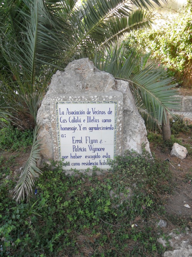 placa homenaje errol flynn y patrice wymore mallorca