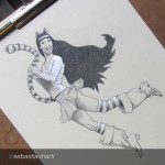 Qué os parece cómo me ha dibujado el gran @sebastia.marti ? #layout #draw #pencil #cat #art #tale #sexy #gata #portrate #retrato [y no está terminado!!] - Roser Amills, escritora mallorquina