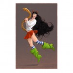 Así me ha visto Sebastià Martí y estoy orgullosísima de compartir su ilustración: qué os parece? ;)) - Roser Amills, escritora mallorquina