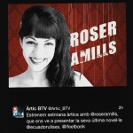 Gràcies BTV, programa Artic, FloraSaura i equip per la conversa sobre #elecuadordeulises tan agradable!!! - Roser Amills, escritora mallorquina