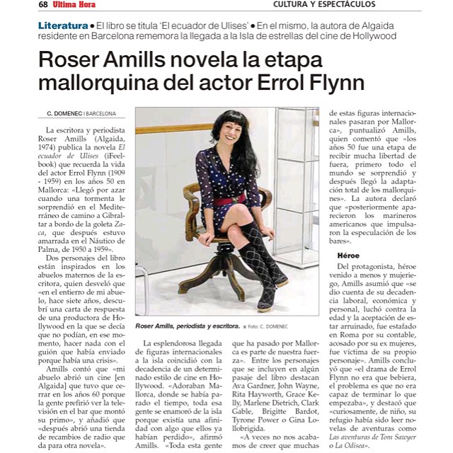 Roser amills entrevista ultima hora novela el ecuador de ulises
