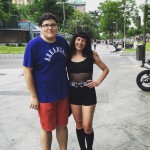 Con @huntiknhdez bonito encuentro ;)) Gracias por seguirme!! - Roser Amills, escritora mallorquina