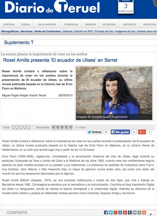 diario de teruel el ecuador de ulises de roser amills