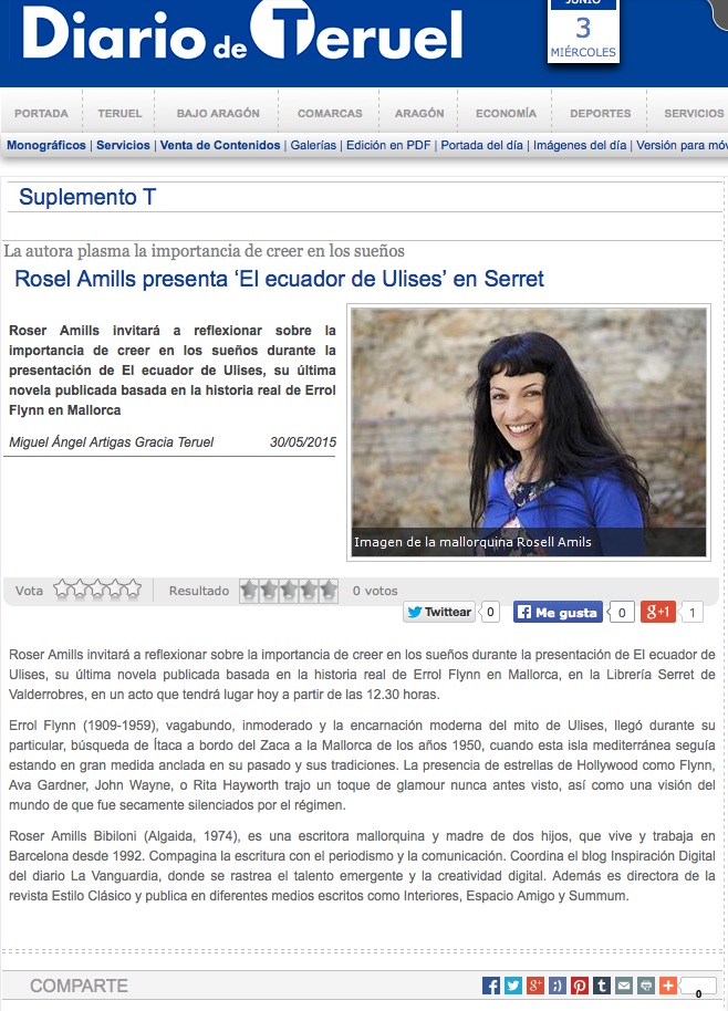 diario de teruel entrevista el ecuador de ulises de roser amills