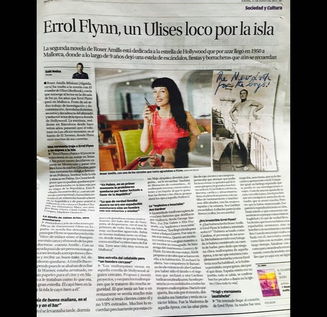Entrevista a roser amills diario de mallorca errol flynn el ecuador de ulises
