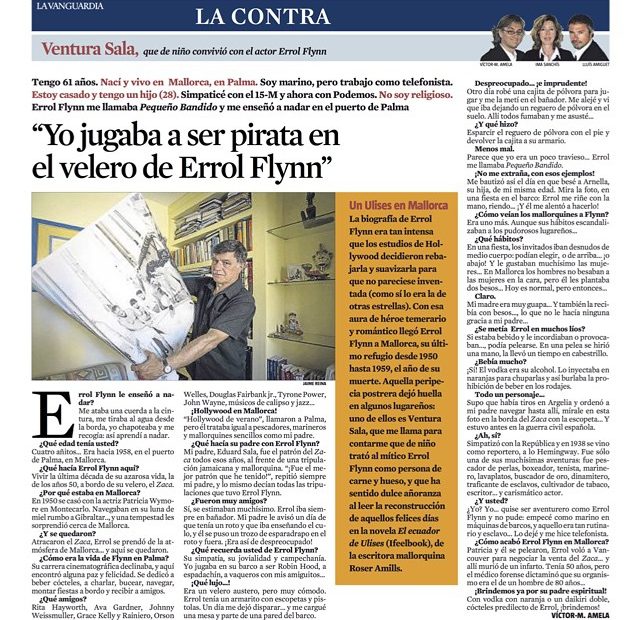 La contra a ventura sala sobre su infancia con errol flynn el ecuador de ulises de roser amills