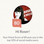 Klout me da los buenos días así. Sabes ya cuál es el tuyo? - Roser Amills, escritora mallorquina