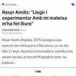 Entrevista De Cristina Ros A Roser Amills En El Diari Ara Balears