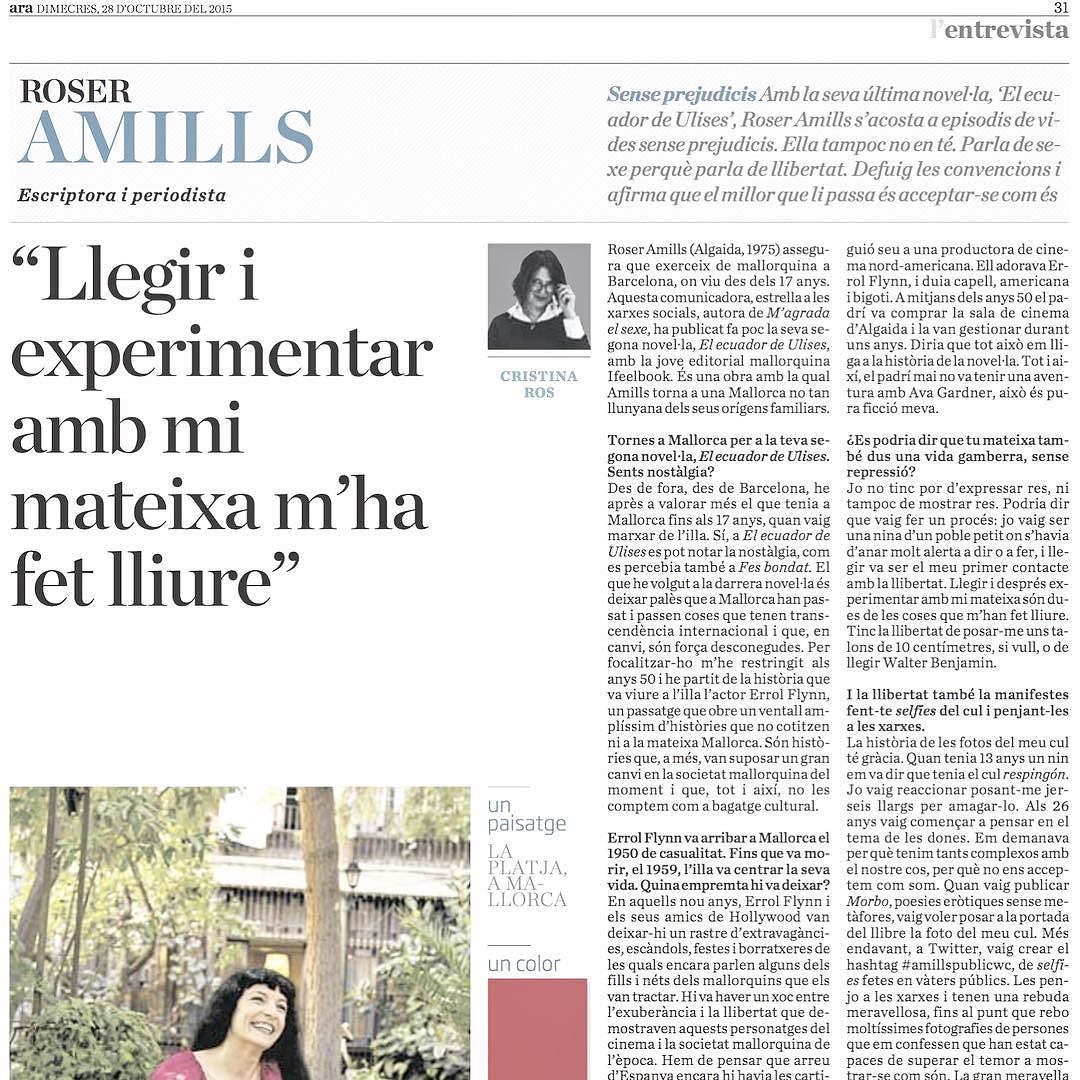 Roser Amills Entrevista Diari Ara El Ecuador De Ulises