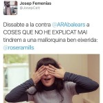 Dissabte seré molt feliç explicant a l' @arabalears #cosesquenoheexplicatmai ;)) - Roser Amills, escritora mallorquina