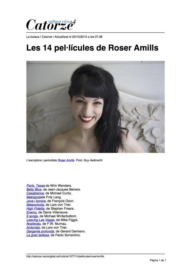 14 pelicules roser amills oct 2015