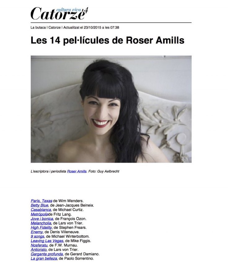 Roser Amills Entrevista Catorze