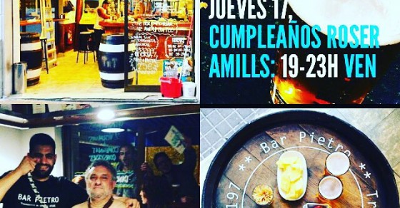 Hoy podemos brindar por mi cumple aquí: bar Pietro, cervezas a 1€ y sortearé libros ;)) - Roser Amills, escritora mallorquina