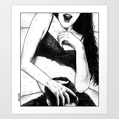 Roser Amills dibujada por apollonia saintclair en sujetador