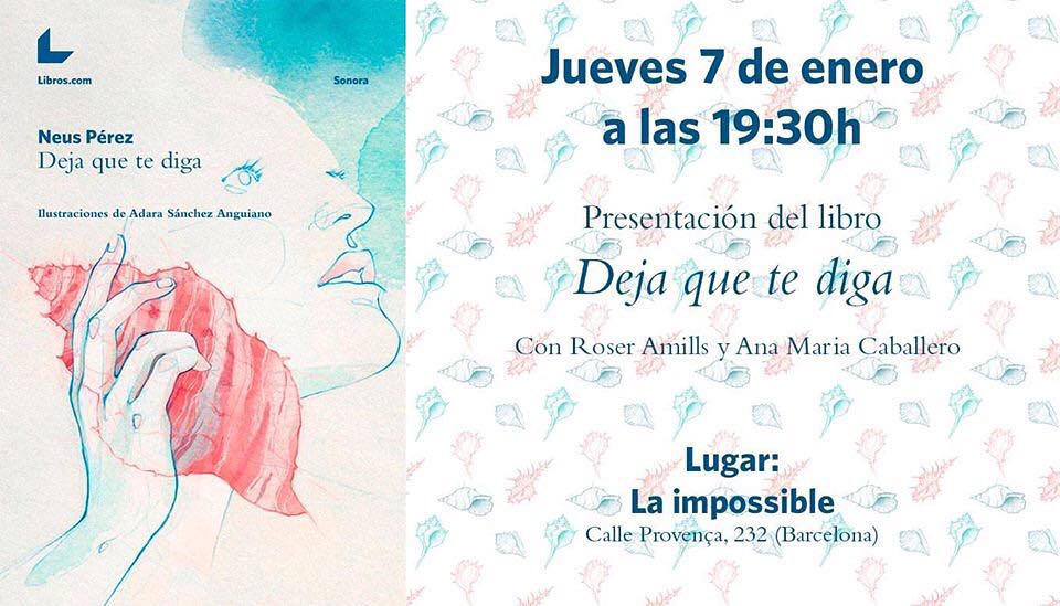 roser amills presenta el libro deja que te cuente de neus perez en la libreria La impossible