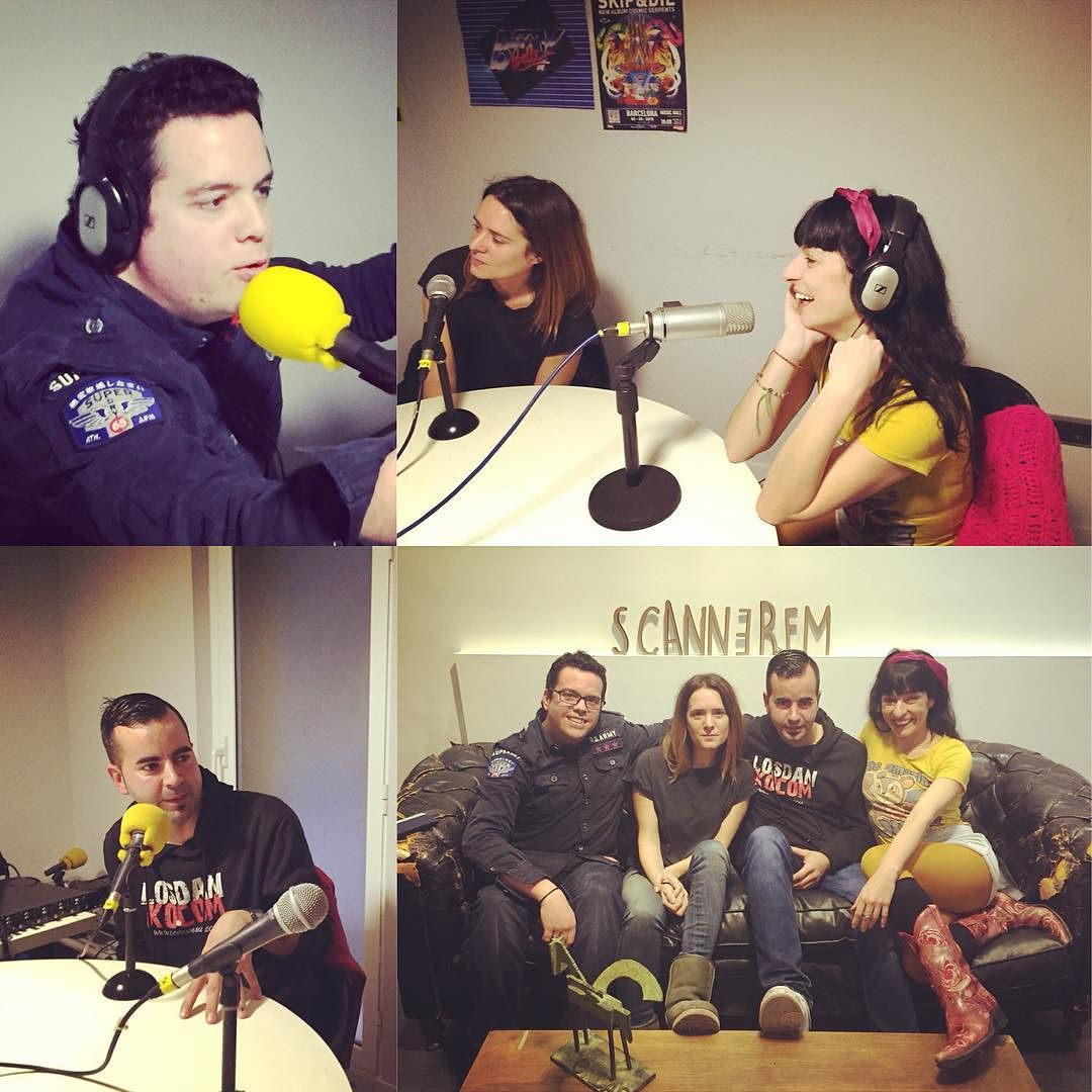 Roser Amills con Eva Santolaria en la radio