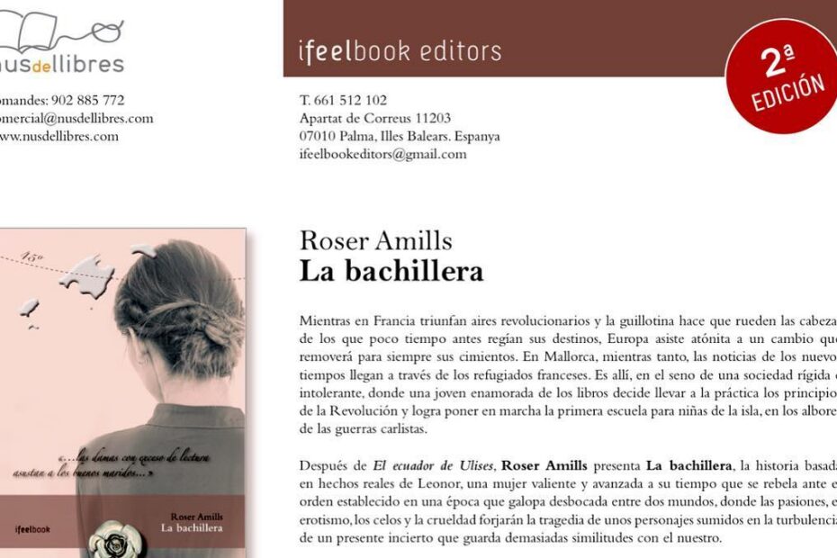 Ficha de La bachillera, de Roser Amills, con el sello «2ª edición»