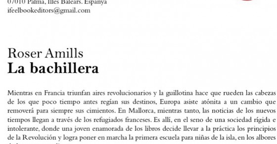 Novela La bachillera de Roser Amills