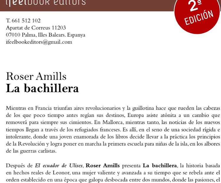 Novela La bachillera de Roser Amills