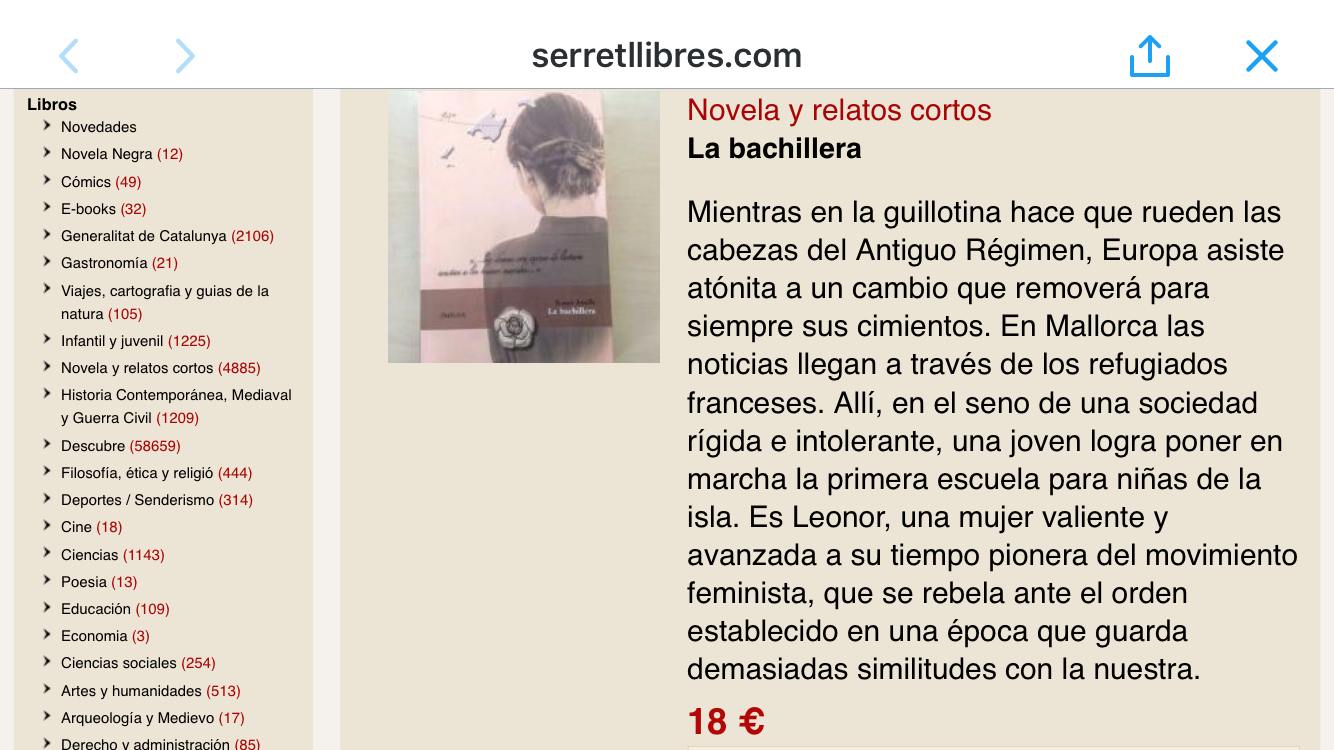 Novela La bachillera de Roser Amills