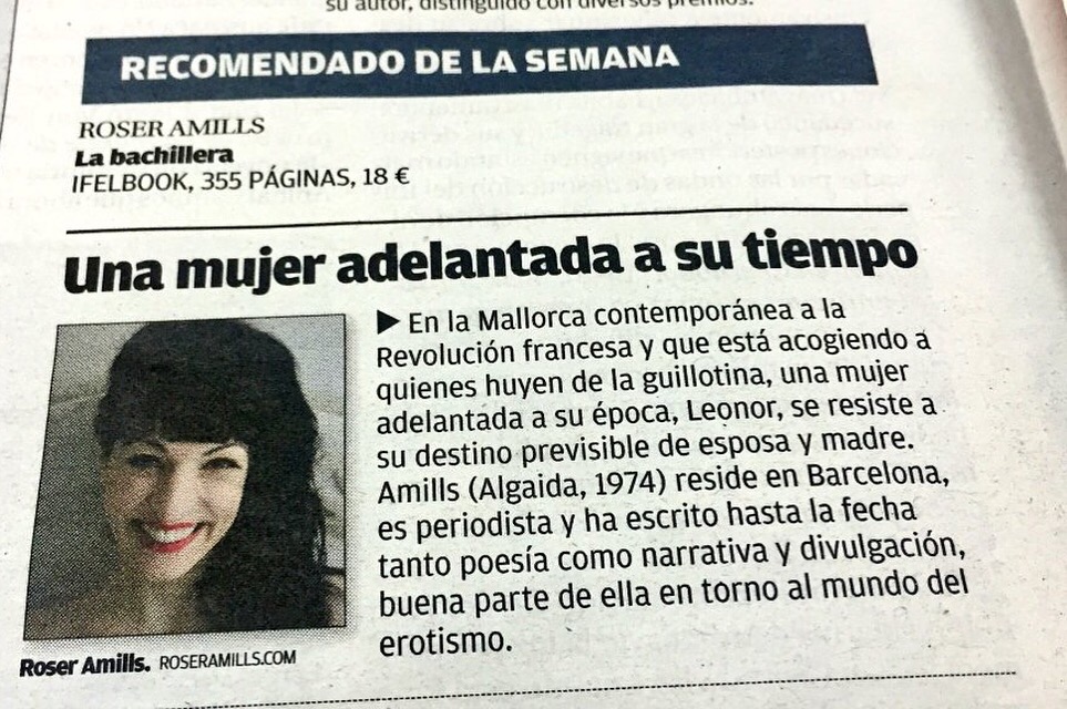 Novela La bachillera de Roser Amills