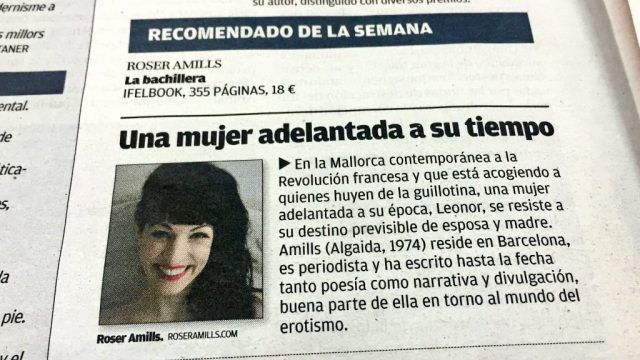 Novela La bachillera de Roser Amills