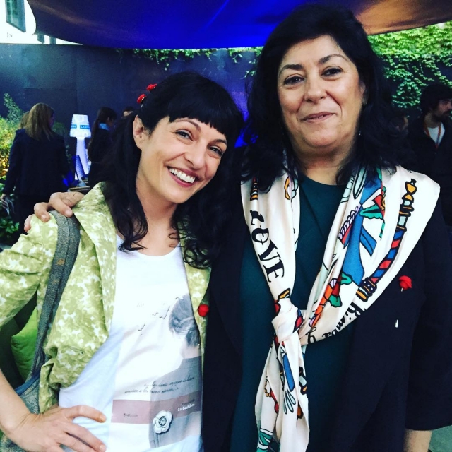 Roser Amills con Almudena Grandes en Sant Jordi