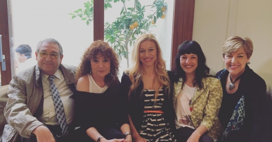 Roser Amills con Arantxa Coca y Pilar Pons Umbria en Sant Jordi