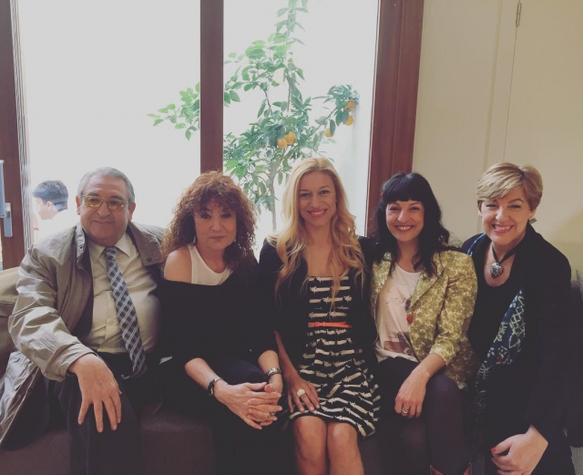 Roser Amills con Arantxa Coca y Pilar Pons Umbria en Sant Jordi