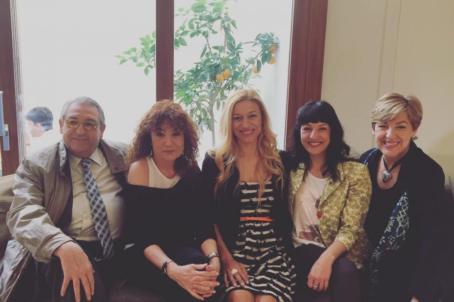 Roser Amills con Arantxa Coca y Pilar Pons Umbria en Sant Jordi