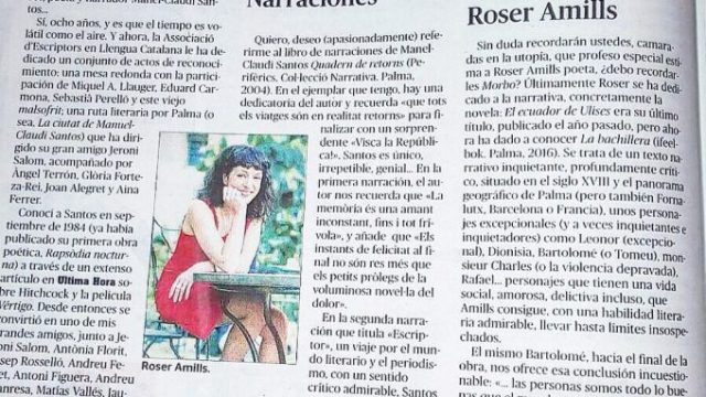 Ressenya D Antoni Serra Sobre Roser Amills