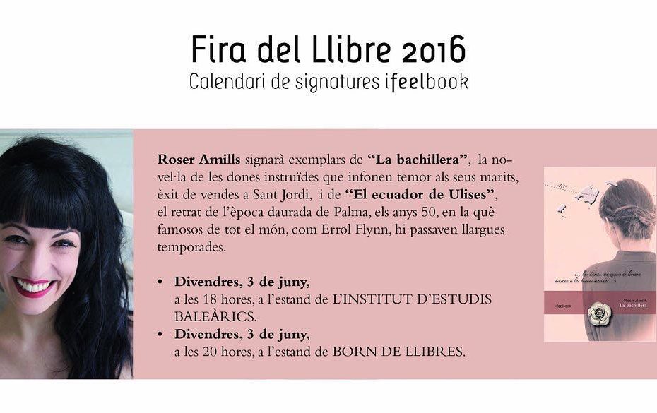 Roser Amills a Mallorca a la Fira del llibre 2016 de Palma