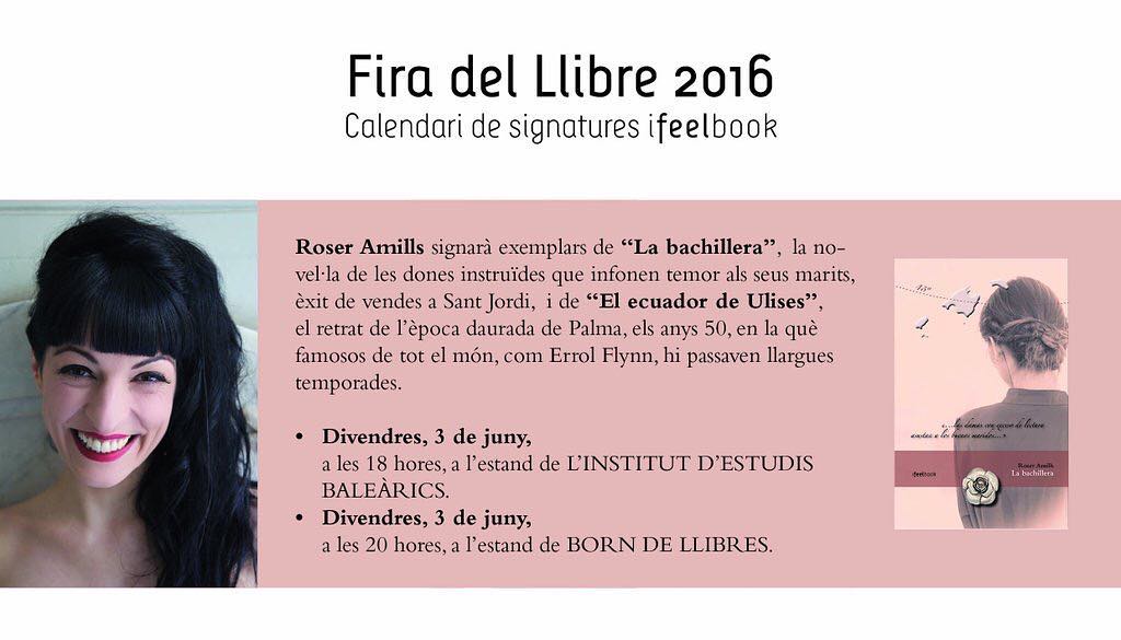Roser Amills a Mallorca a la Fira del llibre 2016 de Palma