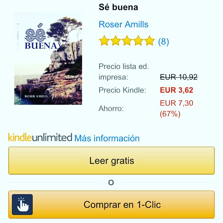 Novela Se buena de Roser Amills, gratis en amazon