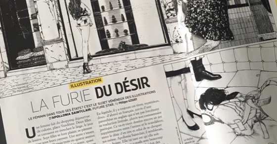 Ilusión salir en @grazia_fr Merci @philippeazoury ! Soy la de arriba a la derecha, dibujada por
#apolloniasaintclair - Roser Amills, escritora mallorquina