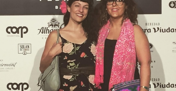 Obligado photocall antes de #pattismith ;)) Con @solemontsesole bella! - Roser Amills, escritora mallorquina