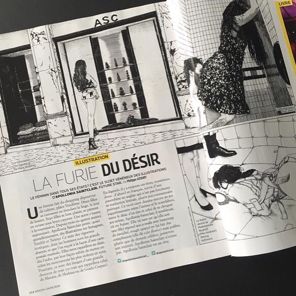 Mirad qué bonito regalo me ha hecho Apollonia Saintclair en el 3er Vol. de Ink is my blood: los dos dibujos que me hizo! - Roser Amills, escritora mallorquina