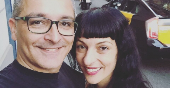 Roser Amills con David Lucas