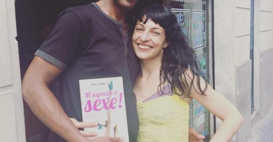 Roser Amills con un lector