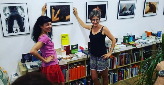 Roser Amills inaugura una exposicion en Berga, biblioteca Ramon Vinyes