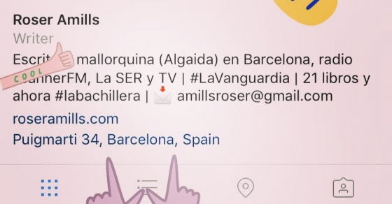 Aquí tienes los detalles de lo que ha cambiado en mi cuenta de #instagram esta tarde: ahora es así ;)) 2 Aquí tienes los detalles de lo que ha cambiado en mi cuenta de #instagram esta tarde: ahora es así ;)) - Roser Amills, escritora mallorquina