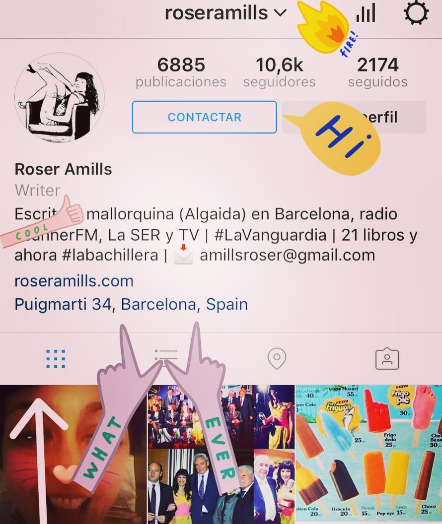 Aquí tienes los detalles de lo que ha cambiado en mi cuenta de #instagram esta tarde: ahora es así ;))