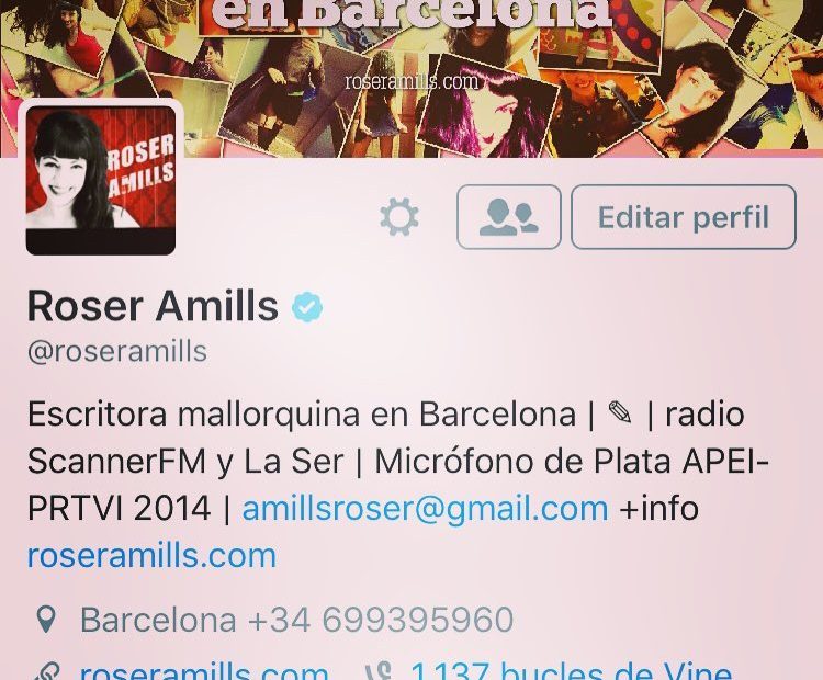 Cuenta Verificada De Twitter De Roser Amills