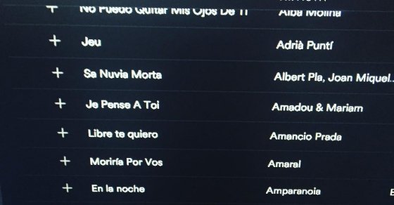 lista de musica roser amills