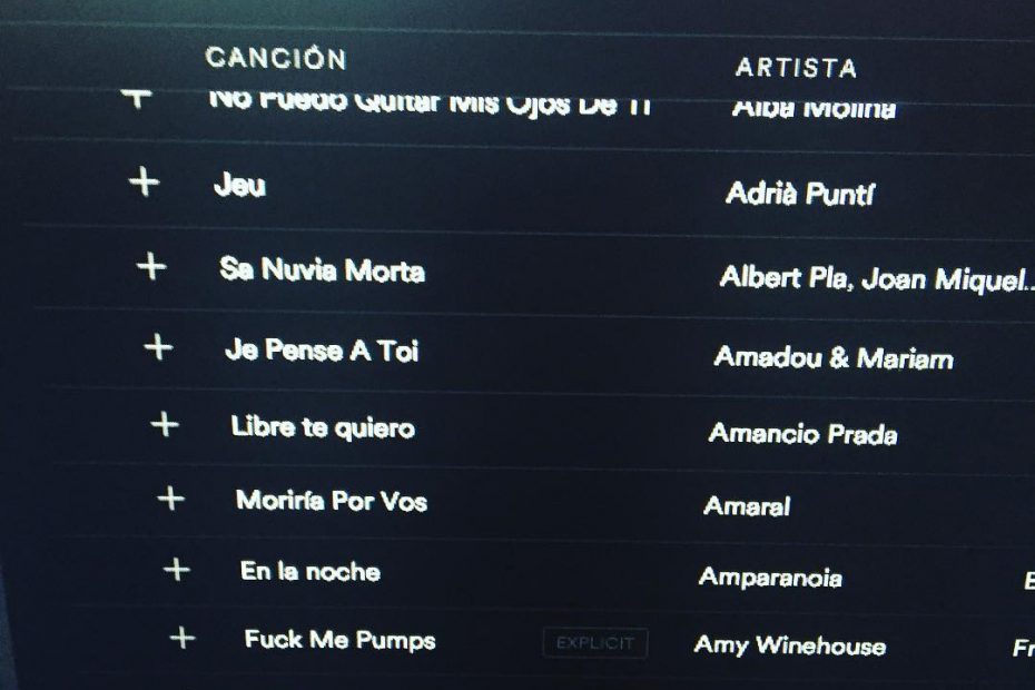 lista de musica roser amills