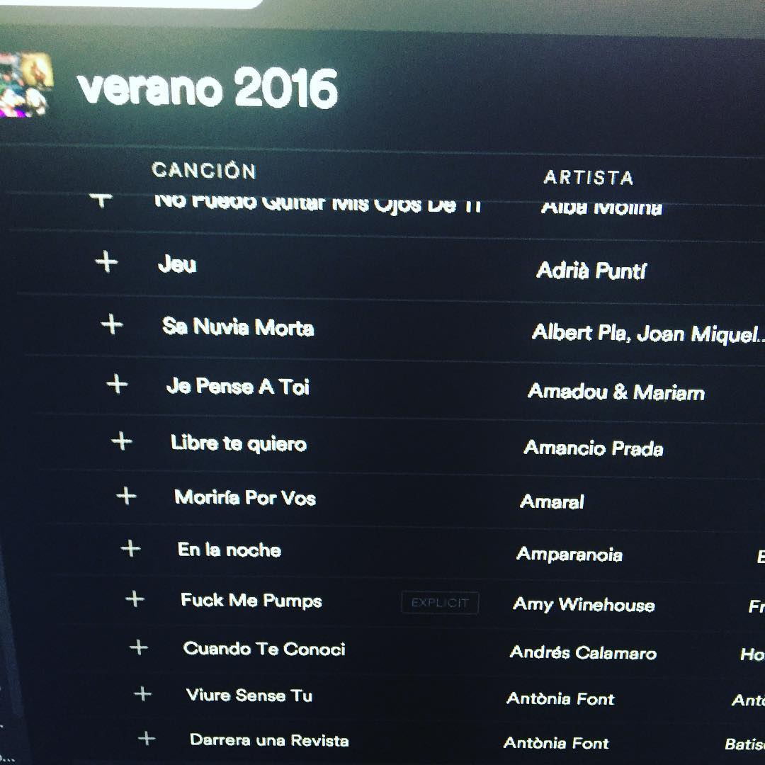 lista de musica roser amills