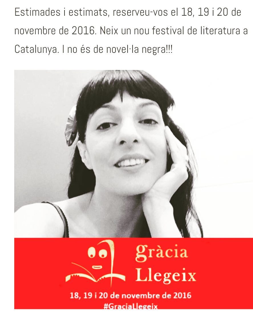 Roser Amills, autora convidada al festival gracia llegeix, novembre 2026