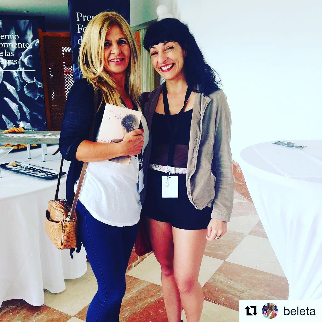 Qué bonito ha sido conocer a @beleta en las #conversesformentor2016 :))