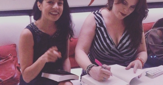 Roser Amills con @audreycarlan en Bruc 146, a las 19:30h empezamos la presentación, sorteos, cócteles... #calendargirl
