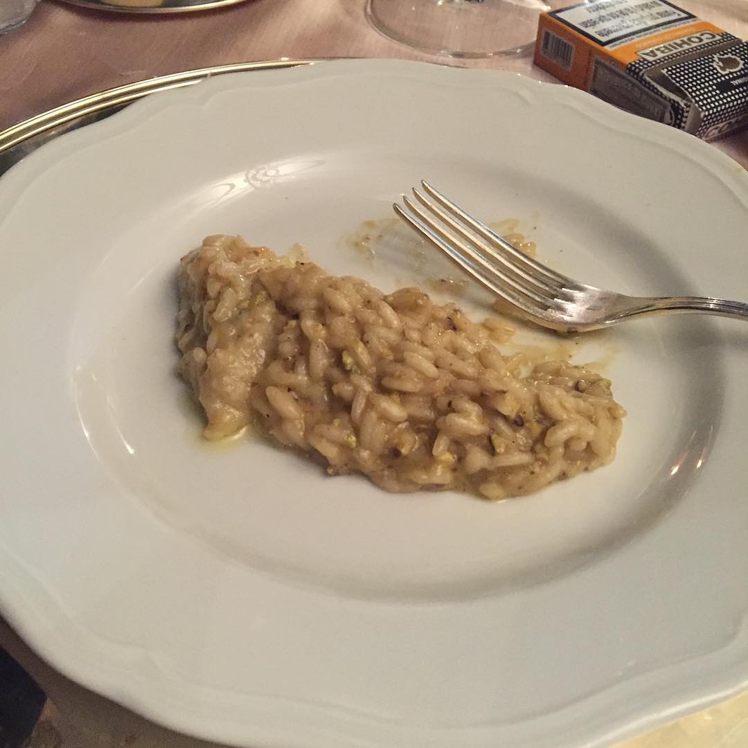 Se me ha pasado hacer foto de los #scialatielli, os muestro el #risotto delicioso.#fabioedalessandra